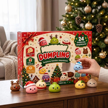 24‑Days Christmas Dumpling Advent Calendar Gift Set, Holiday Countdown Ornaments, Desktop Decor, Festive Party Favor Gifts